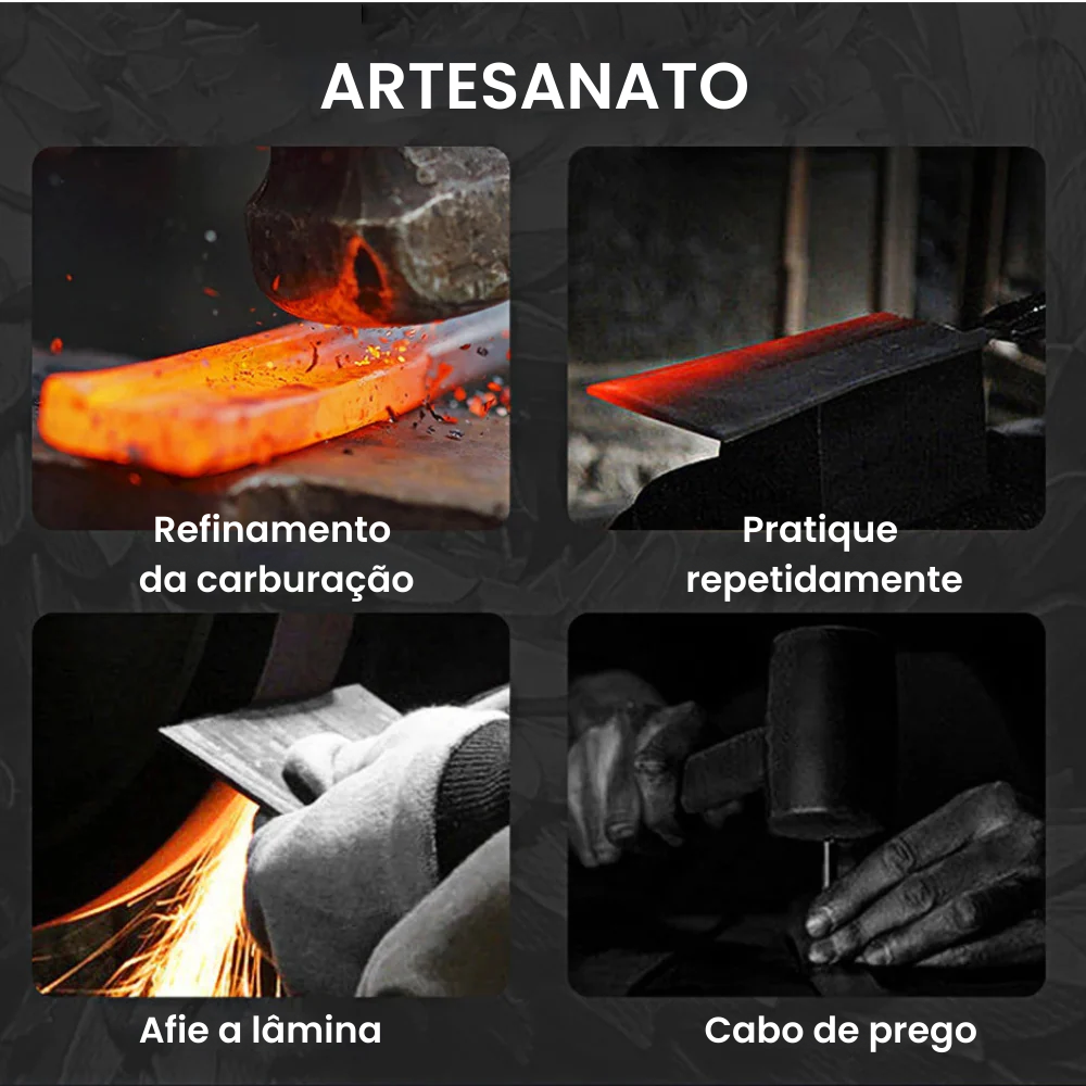 (30% DESCONTO) Faca em Aço Titânio Black Dragon