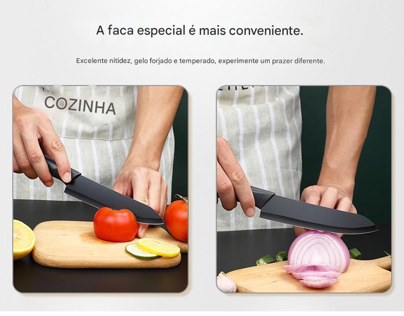 (30% DE DESCONTO) Conjunto de facas de cozinha em aço inoxidável para oferta em casa