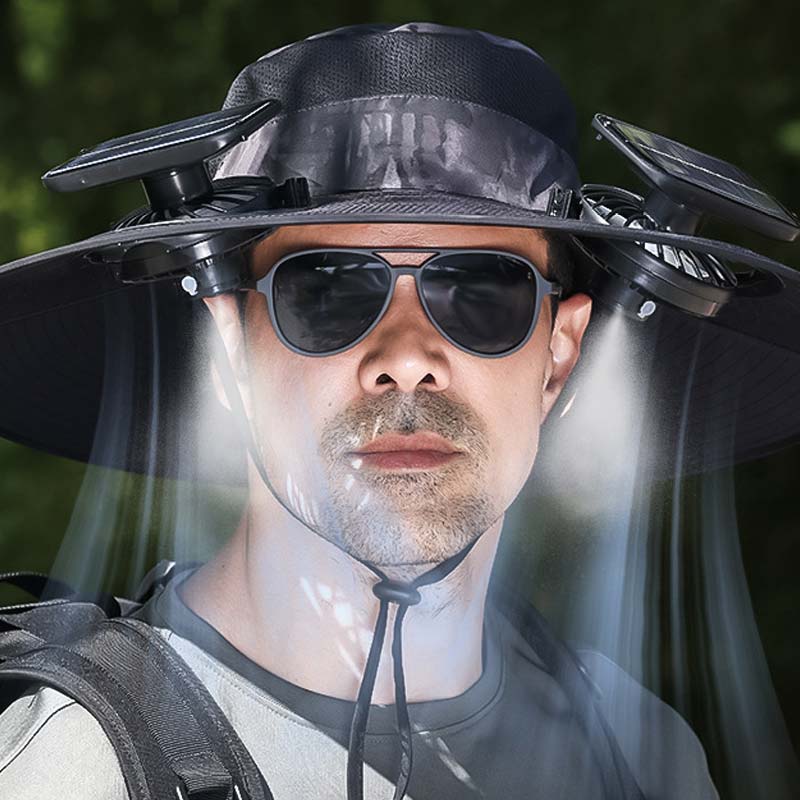 (30% DESCONTO) SunBreeze™ – Sombrero con Ventilador Solar