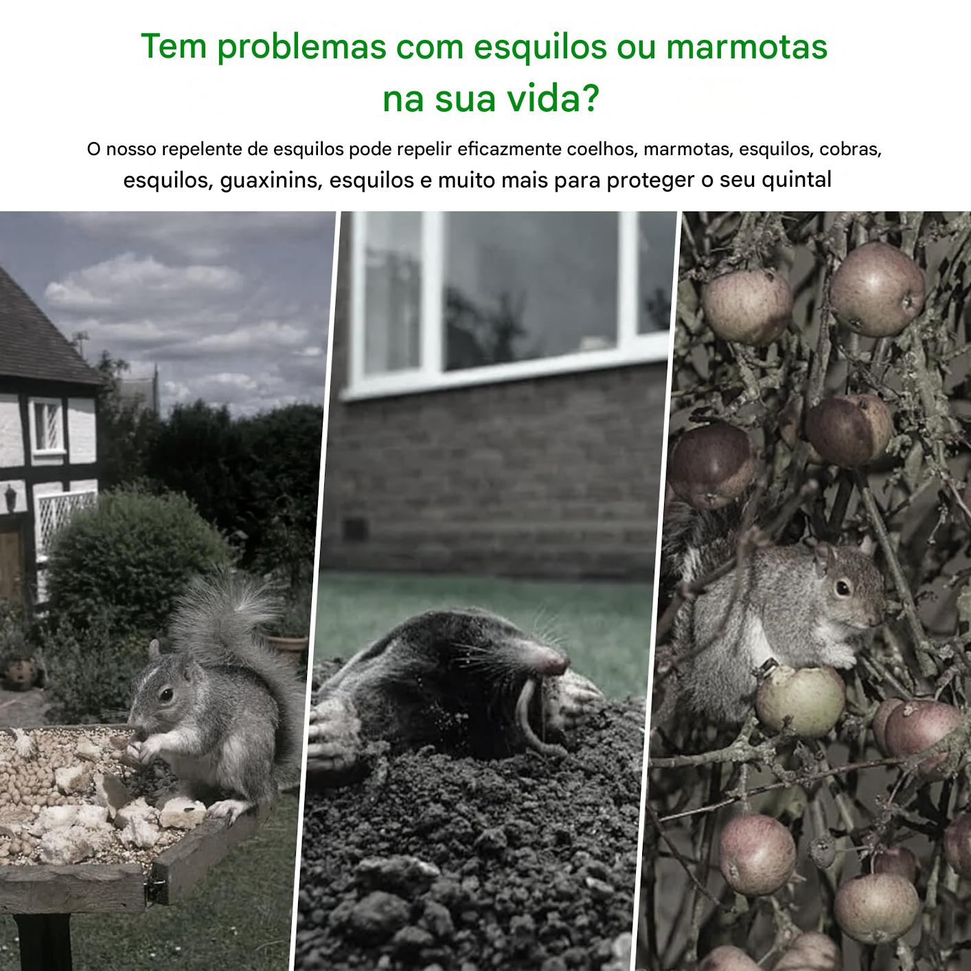(30% DESCONTO) Repelente de pragas ultrassónico para áreas exteriores, repelente de toupeiras de jardim, energia solar