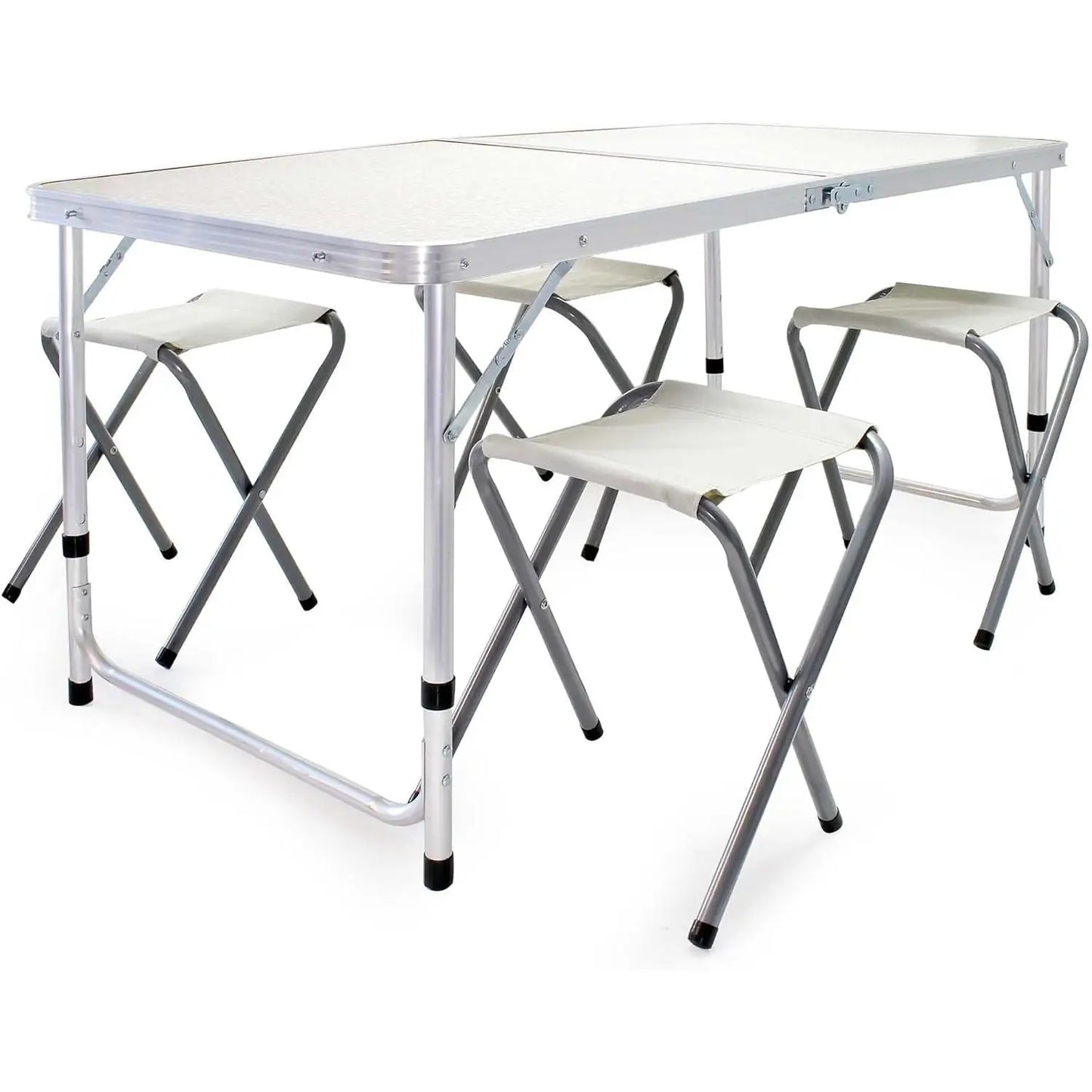 (30% DESCONTO) Mesa de campismo 120x60x70cm com 4 bancos dobráveis