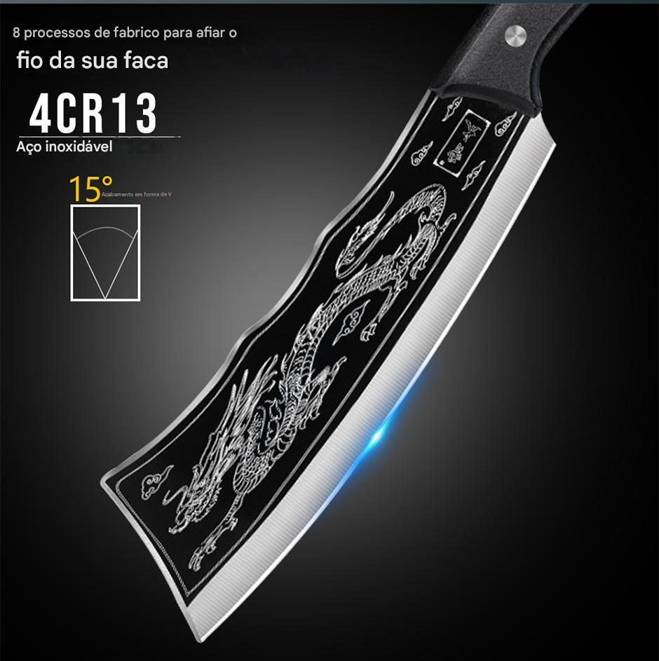 (30% DESCONTO) Faca em Aço Titânio Black Dragon