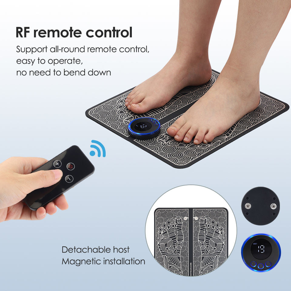 (30% DESCONTO) Tapete de massagem para os pés, massajador de pés, ferramenta elétrica EMS para gémeos