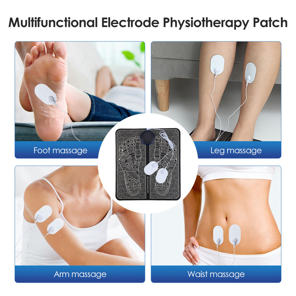 (30% DESCONTO) Tapete de massagem para os pés, massajador de pés, ferramenta elétrica EMS para gémeos