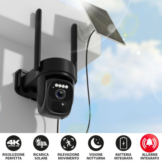 (30% DESCONTO) Câmera IP solar sem fio para ambientes externos, casa inteligente