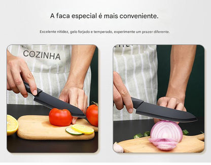 (30% DE DESCONTO) Conjunto de facas de cozinha em aço inoxidável para oferta em casa