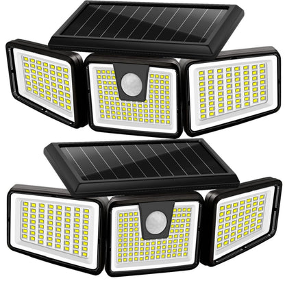 (30% DESCONTO) Nova luminária de parede solar de três cabeças