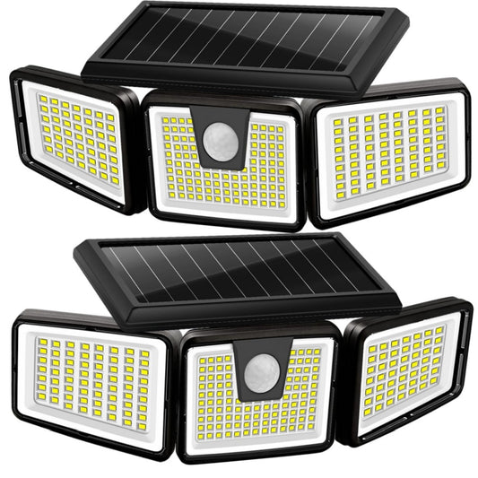 (30% DESCONTO) Nova luminária de parede solar de três cabeças